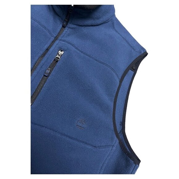 Timberland Fleece Outdoor Designer Blue Casual Light Hiking Vest Mens XL - Picture 3 of 5